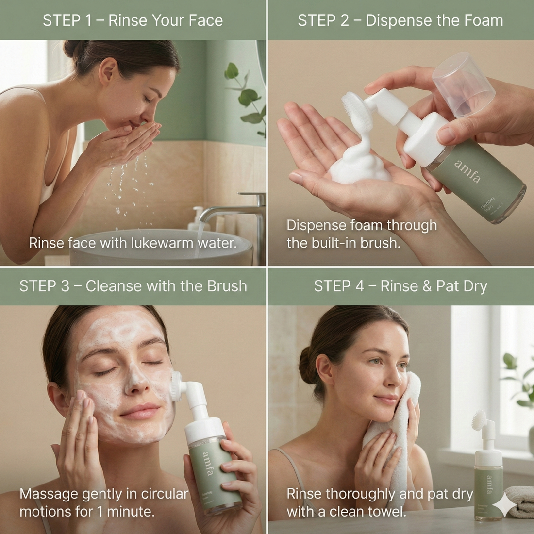 Face Cleansing Foam (with Brush)
